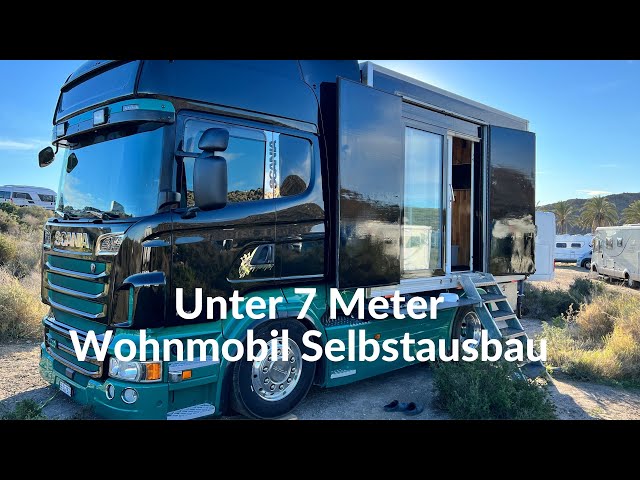Wohnmobil Selbstausbau Scania LKW unter 7 Meter. Komplett autark! Gasfrei unterwegs im Kühlcontainer