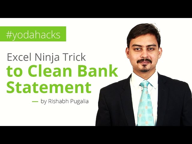 Clean Bank Statement (DR/CR) - Excel Tutorials