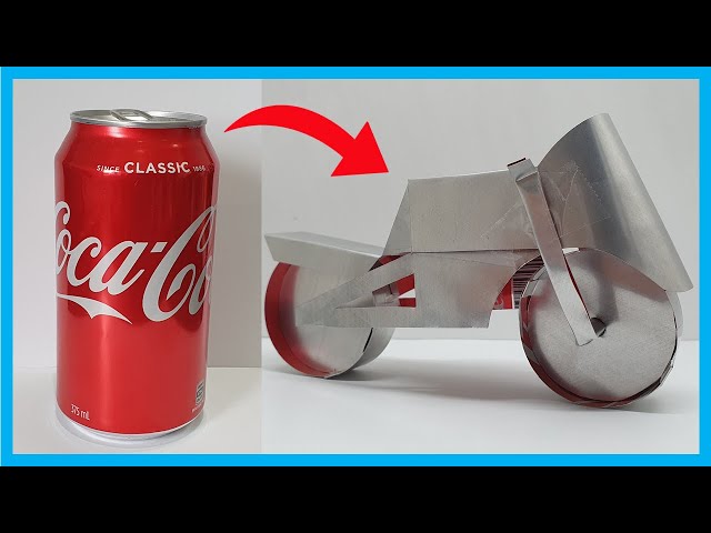 DIY Coke Can Bike in under 3 MINUTES!! (Tutorial)