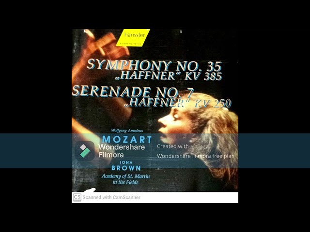 Academy of St Martin in the Fields Mozart Haffner Serenade - Menuetto galante