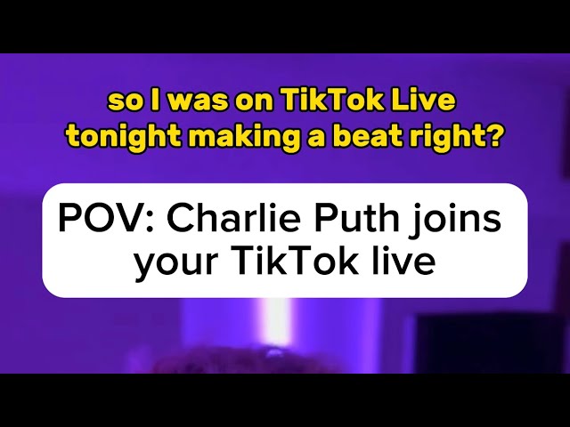 Charlie Puth Joined My TikTok Live and Loved My Song!