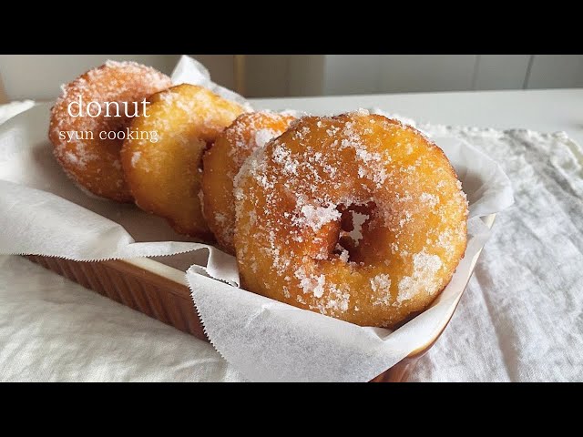 材料3つ！ホットケーキミックスでできる！ふわふわのドーナツ作り方 donut 도넛