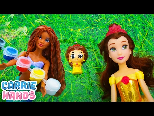 Disney Princesses Ariel, Belle And Elsa DIY Painting Molds | Fun Crafts For Kids