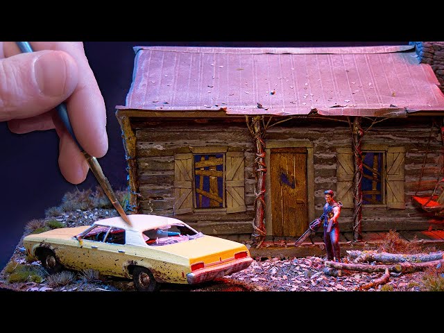 Making a Miniature EVIL DEAD Cabin - HORROR Diorama