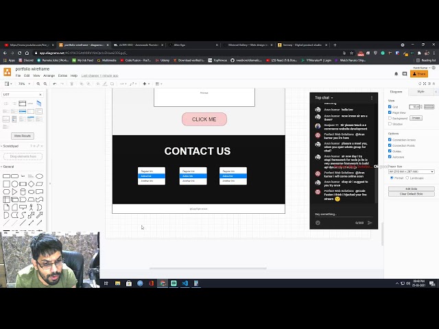 How to Create Wireframe with Draw.io Livestream | Code Fusion