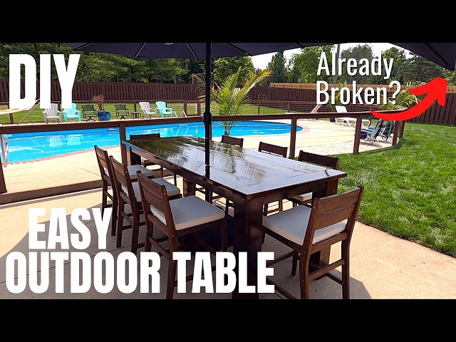 DIY Easy Outdoor Table | How to Build an Outdoor Table | Counter / Bar Table | Woodworking Project