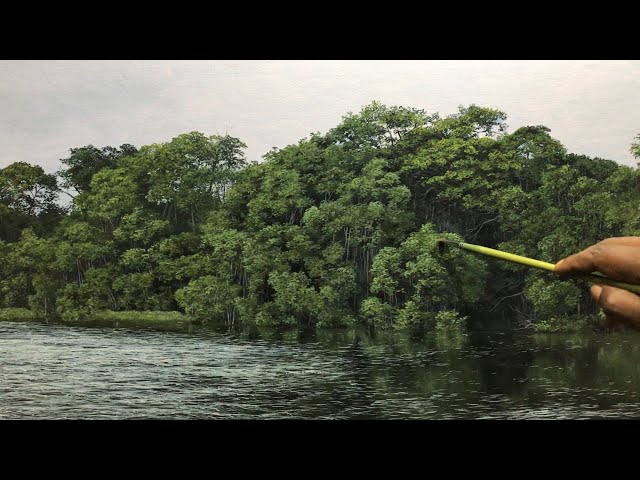 Painting a Beautiful Mangroves Side With Acrylic | Time Lapse | #52 / Visit Sri Lanka