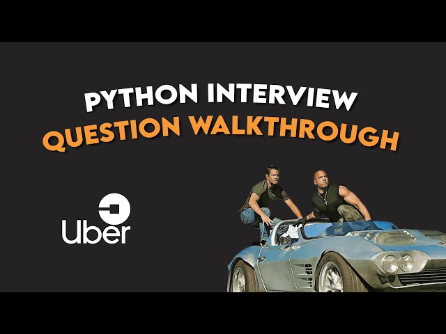 Uber Data Science Python Interview Question Walkthrough