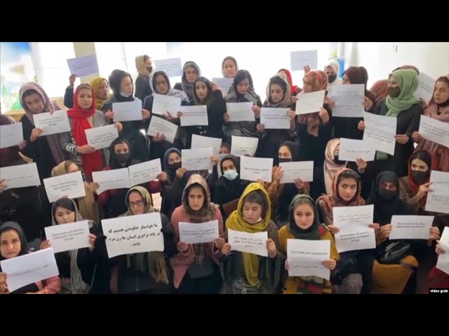 Afghan Women Move Protests To Social Media To Evade Violent Taliban Response