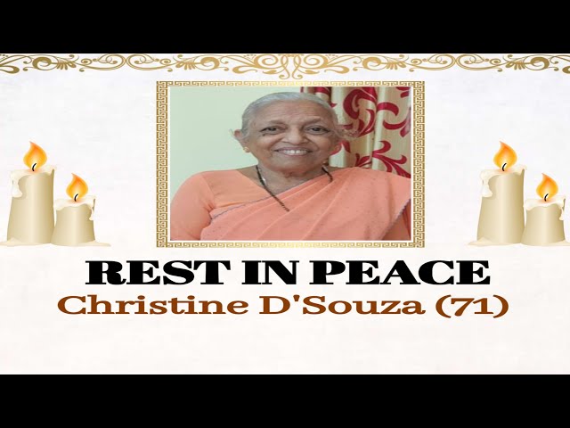 Live || Final Journey of Christine D'Souza (71) || Secred Heart of Jesus Church Vorkady