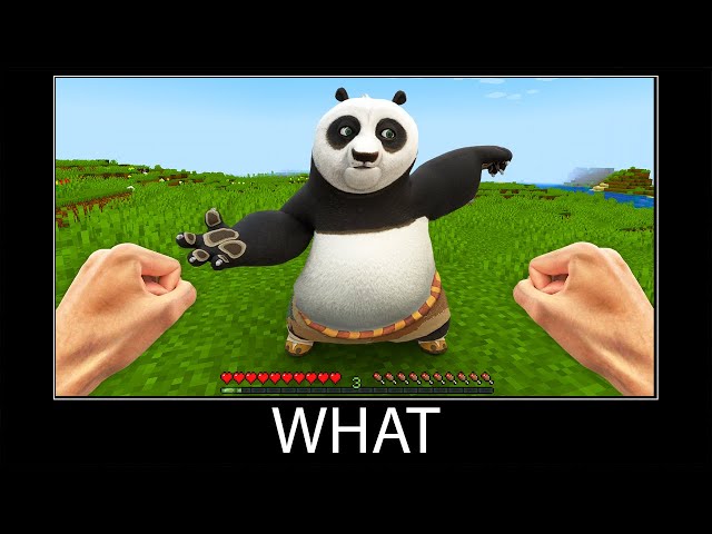 Minecraft wait what meme part 339 realistic minecraft Kung Fu Panda 4