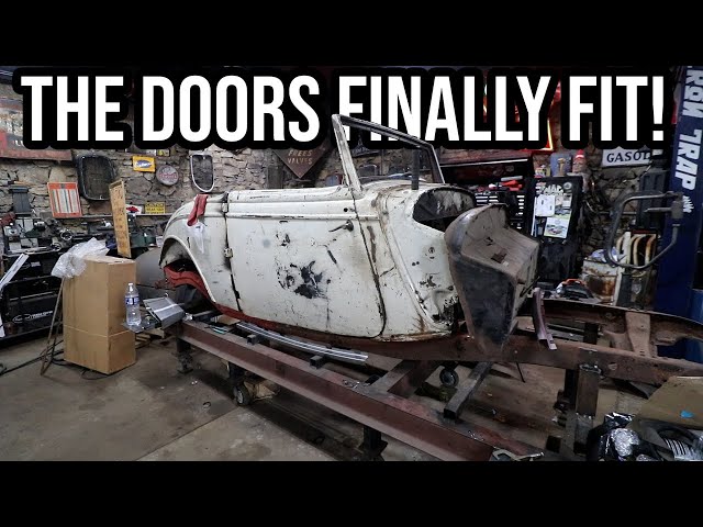 Getting The Doors Aligned & Latching!!! - Mike's 1934 Ford Crappy Cabriolet