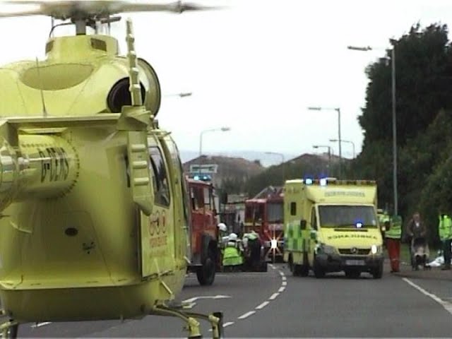 Crash on Whitby road which saw a large turnout of emergency services.