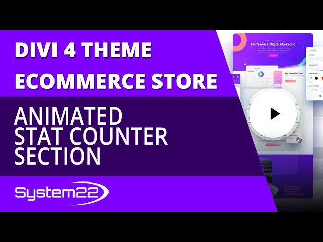 Divi 4 Ecommerce Animated Stat Counter Section 👈