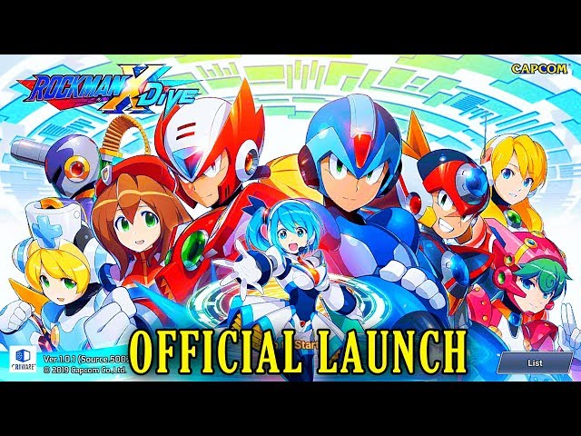 ROCKMAN X DiVE - OFFICIAL LAUNCH GAMEPLAY (ANDROID/IOS)