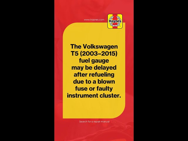 The Fuel Gauge Problem In The Volkswage T5 (2003-2015)