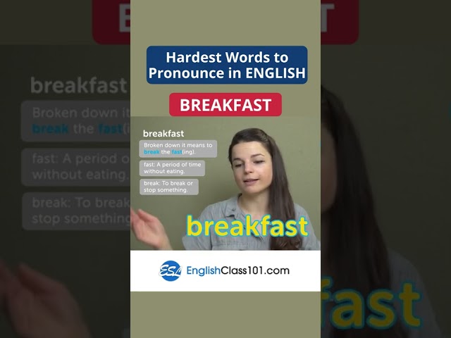 Hardest Words to Pronounce in English: Breakfast #shorts #english #englishclass101