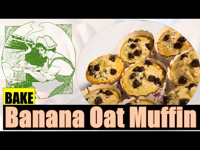Banana Oat Muffin - Quick &  Easy - For a wholesome breakfast or snack