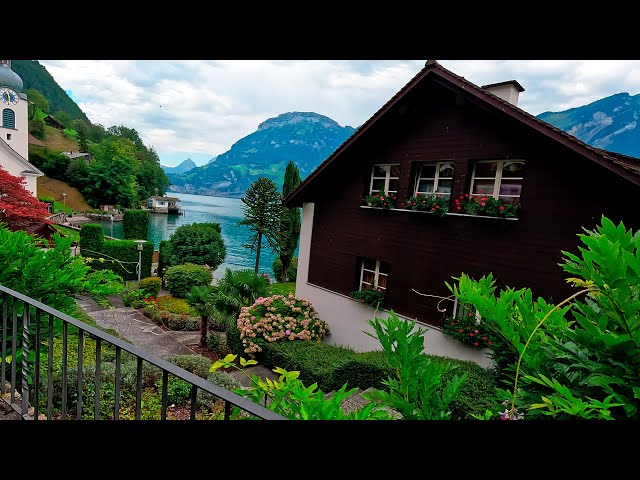Most beautiful Switzerland village - Walking along the lake