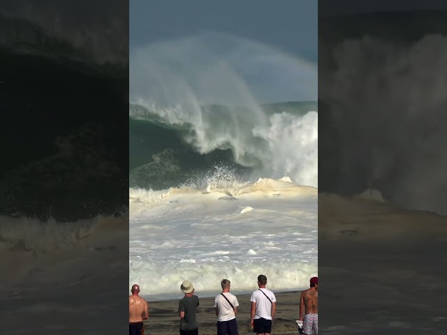 Surfer Escapes INSANE 20 Foot Wave #shorts