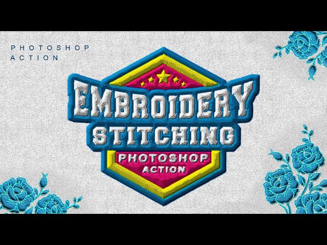 Embroidery Stitching Photoshop Action Tutorial