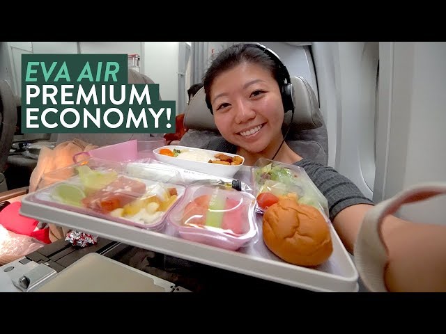EVA Airline PREMIUM ECONOMY Food Review ✈️ Taipei Taiwan to New York