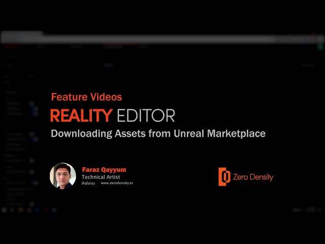 Reality Editor | Downloading Assets from Unreal Marketplace