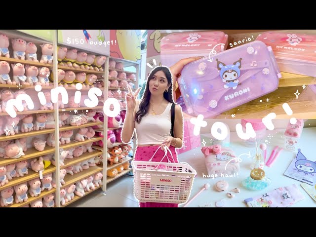 MINISO shop with me!🧸🛍️🫧 | sanrio, barbie collection, $150 budget!
