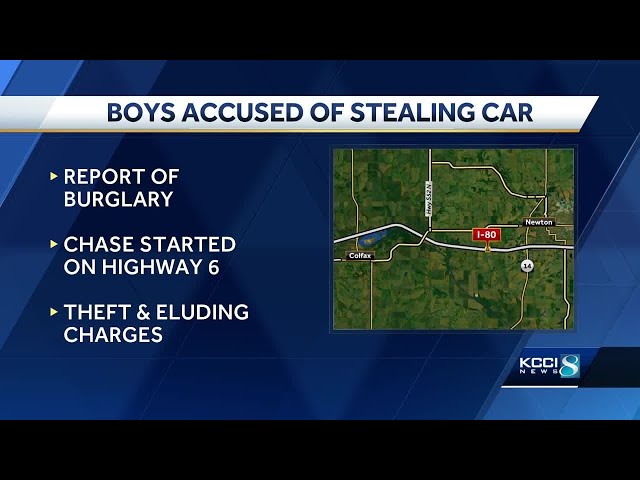 Iowa teens arrested after report of stolen vehicle, pursuit ends in wreck