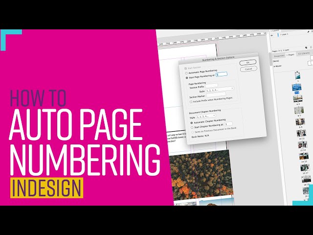 How to get page numbering to start where you want indesign
