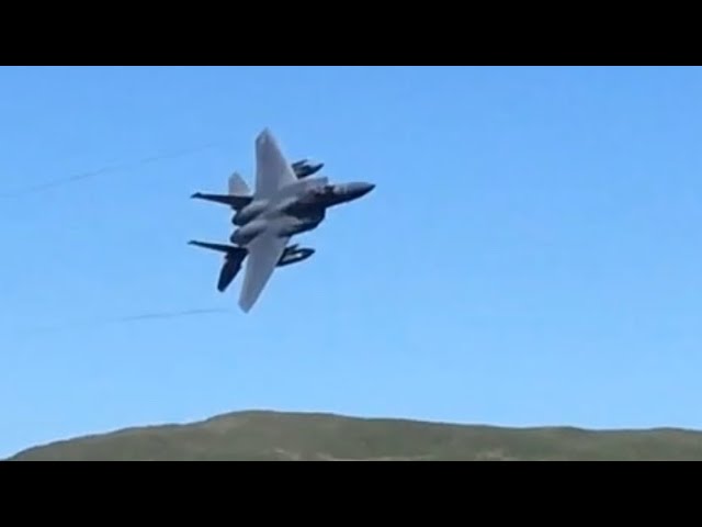 Fighter Jets INCOMING! A taster of the Mach Loop. #F15