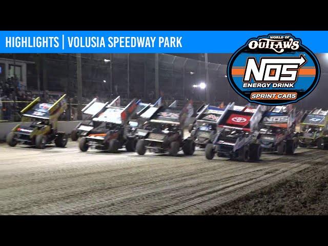 World of Outlaws NOS Energy Drink Sprint Cars Volusia Speedway Park, February 10, 2022 | HIGHLIGHTS