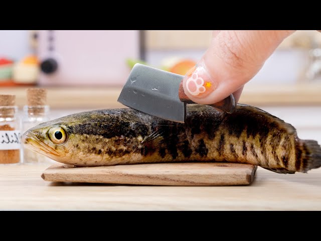 Yummy Miniatures Braised Blotched snakehead | Delicious Miniature Foods By Yummy Bakery