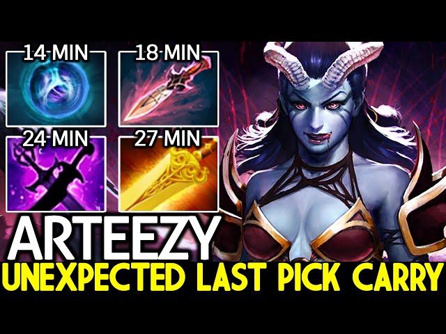 ARTEEZY [Queen of Pain] Unexpected Last Pick Carry Close Game Dota 2