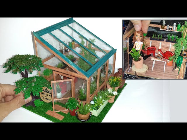 DIY Miniature Dollhouse || Greenhouse