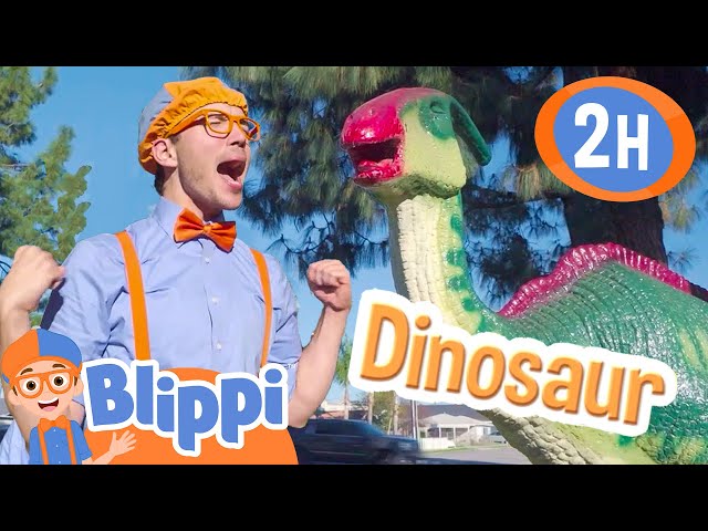 Blippi's Dino Day at the Museum | 2 Hours of Dinosaur Stories for Kids!