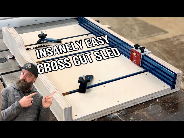 How to Build a Table Saw Sled || Table Saw Cross Cut Sled