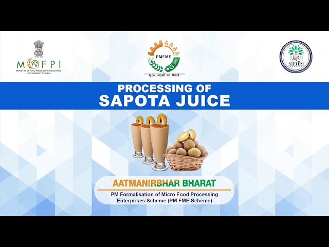 Demonstration Video on Sapota Juice (under PMFME Scheme) - Hindi