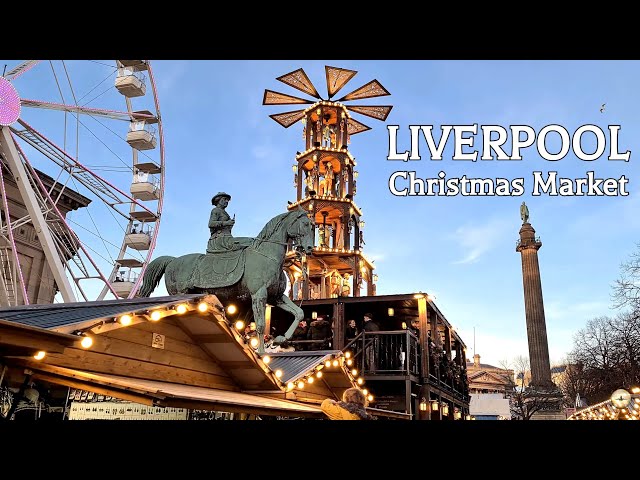 Liverpool Christmas Market 2023 - Walking tour - 4K 🇬🇧