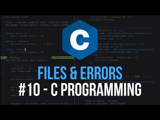 File Handling & Errors - C Programming Tutorial #10