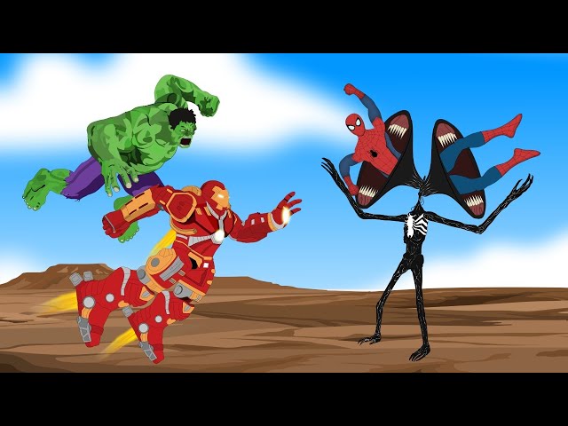 HULK & SPIDER MAN vs SIREN HEAD - P3 | SUPER HEROES MOVIE FUNNY ANIMATION
