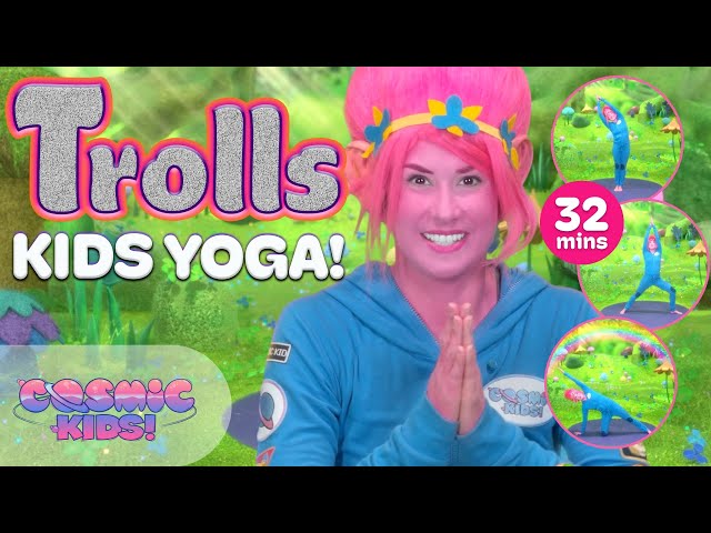 Trolls | A Cosmic Kids Yoga Adventure! 🍄 Trolls Videos for Kids