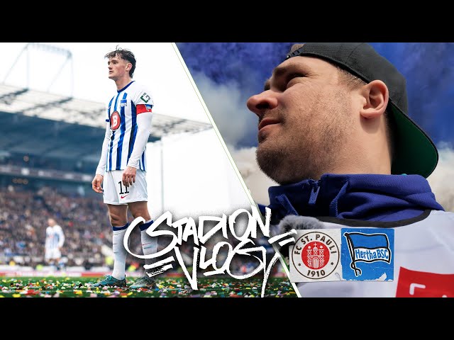 "Wahnsinnsstimmung unserer Fans!" 😶‍🌫️💙🤍 | St. Pauli vs. Hertha BSC - STADIONVLOG ⚽