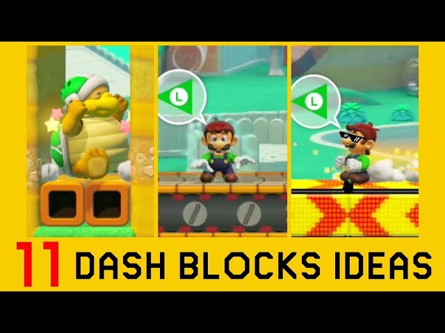 11 Ideas with Dash Blocks (Part 4) - Super Mario Maker 2
