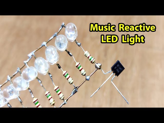 How To Make Music Reactive Led Light Without Mic & IC - Homemade