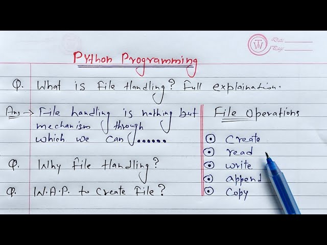 Python File Handling | Learn Coding