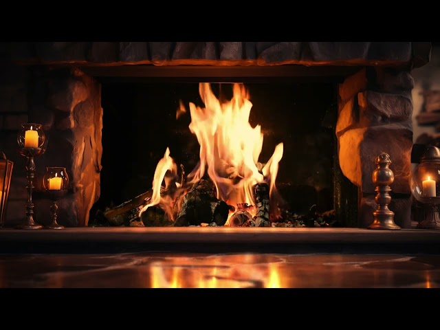 Full HD Crackling Fireplace: Serene Ambiance with Authentic Crackling Sound