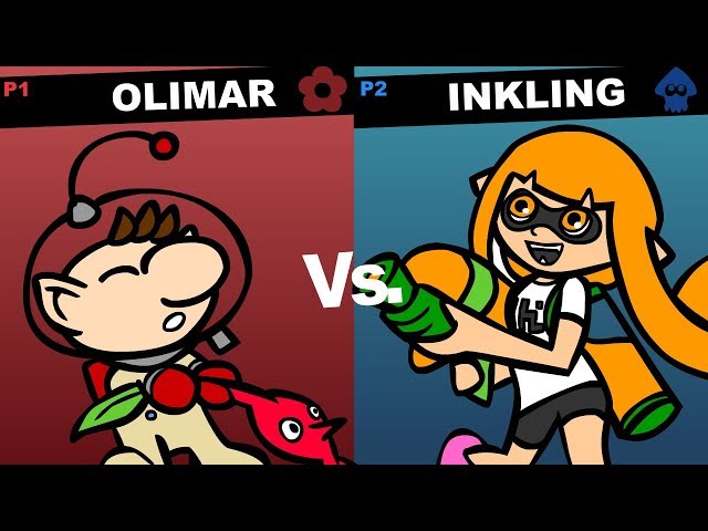Olimar VS Inkling (Super Smash Bros. Animation)