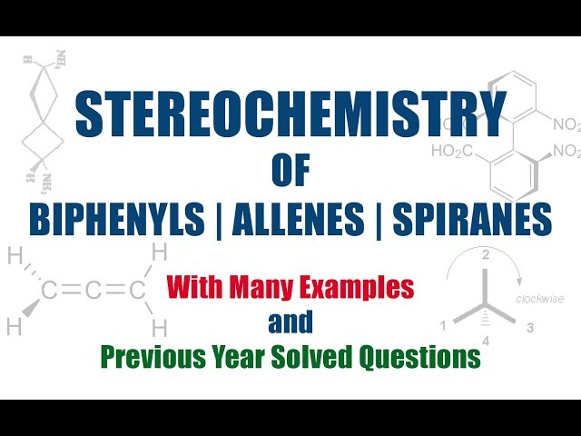 Stereochemistry of Biphenyls, Allenes and Spiranes [Organic Chemistry]