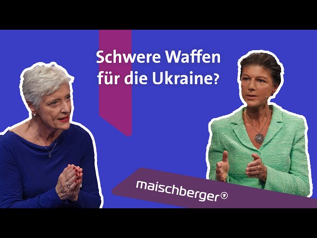 "Waffenlieferungen: Ja oder Nein?" Sahra Wagenknecht und Marieluise Beck | maischberger